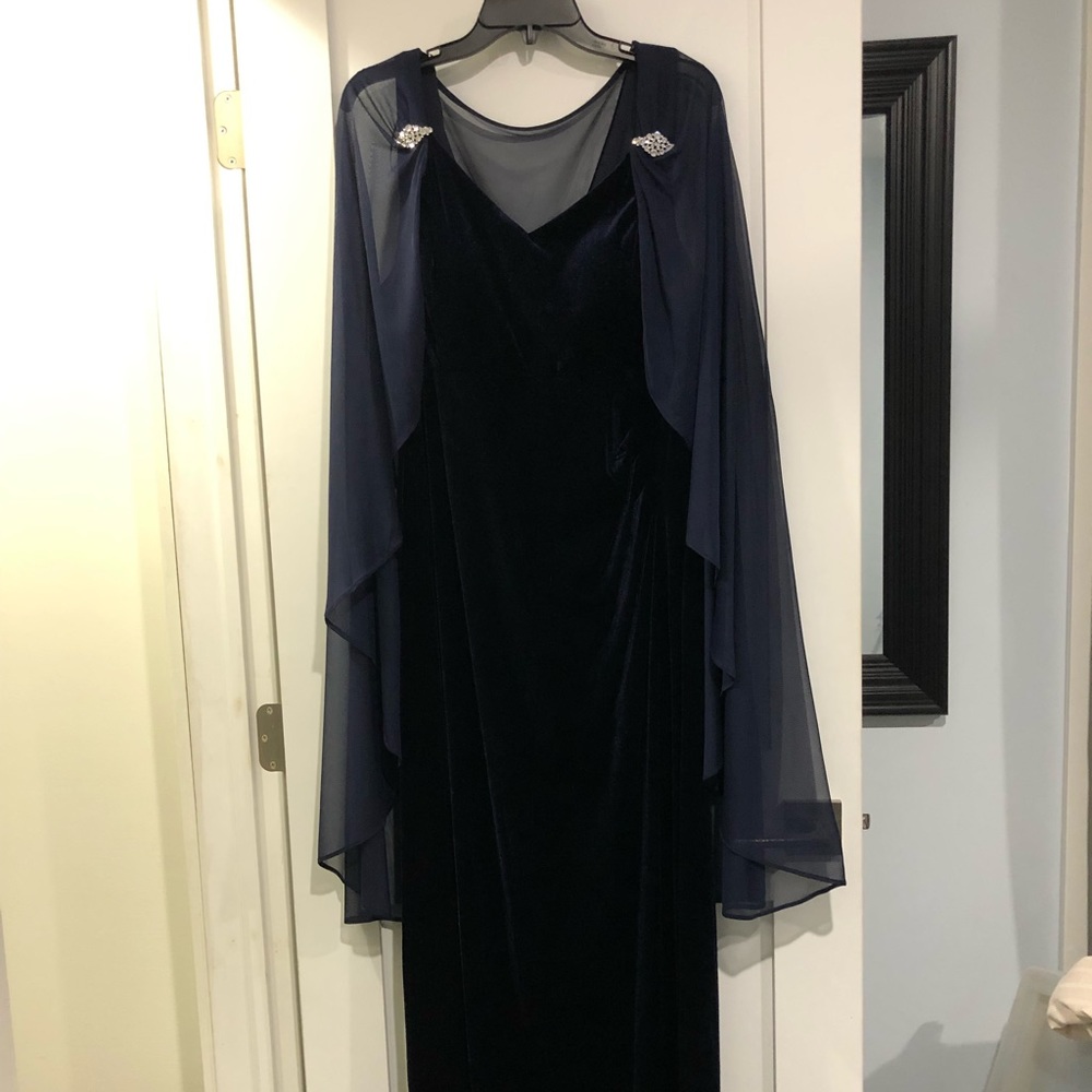 Beautiful velvet blue ball gown
